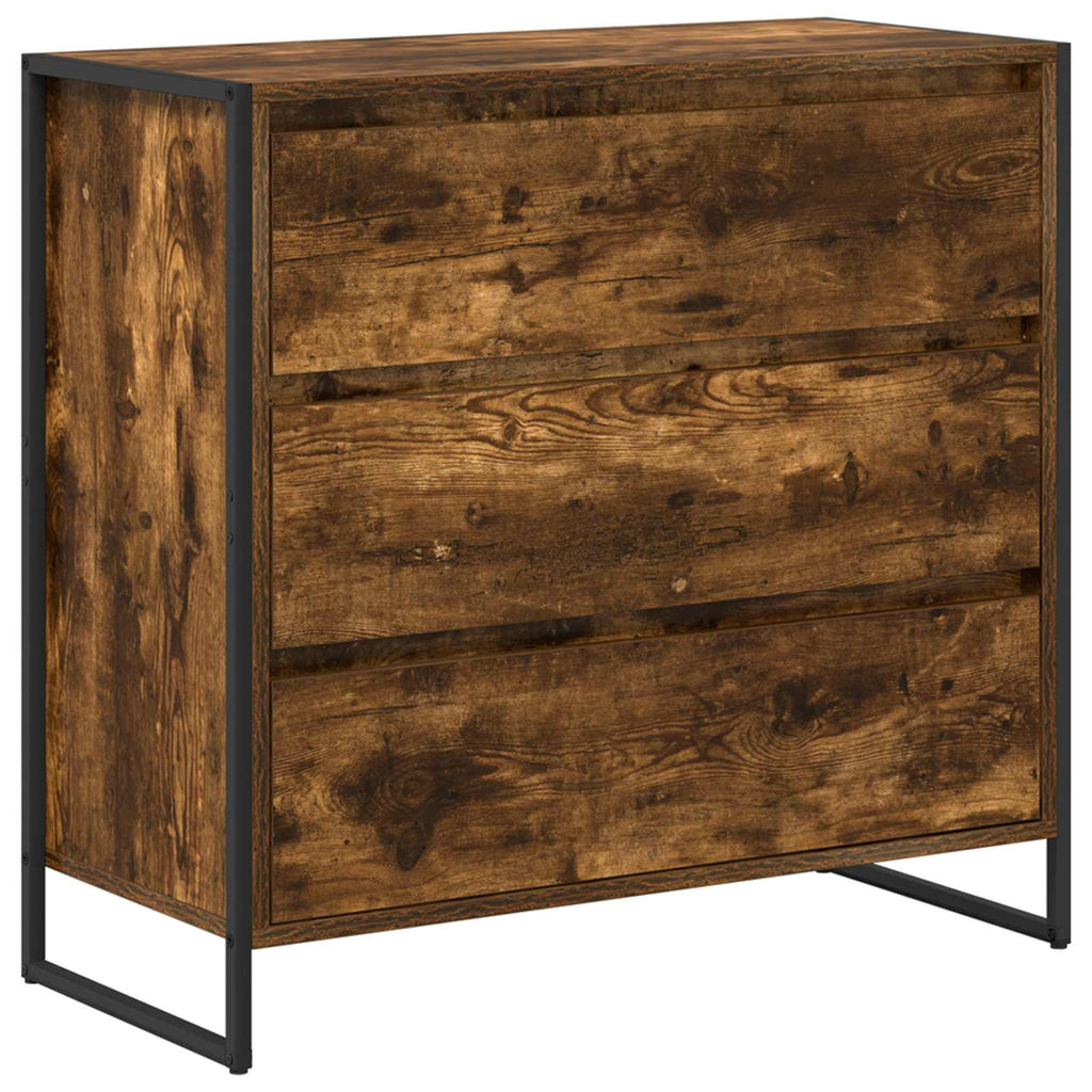 vidaXL Bufet Dąb dymny 79 x 36 x 75.5 cm Materiał drewnopochodny