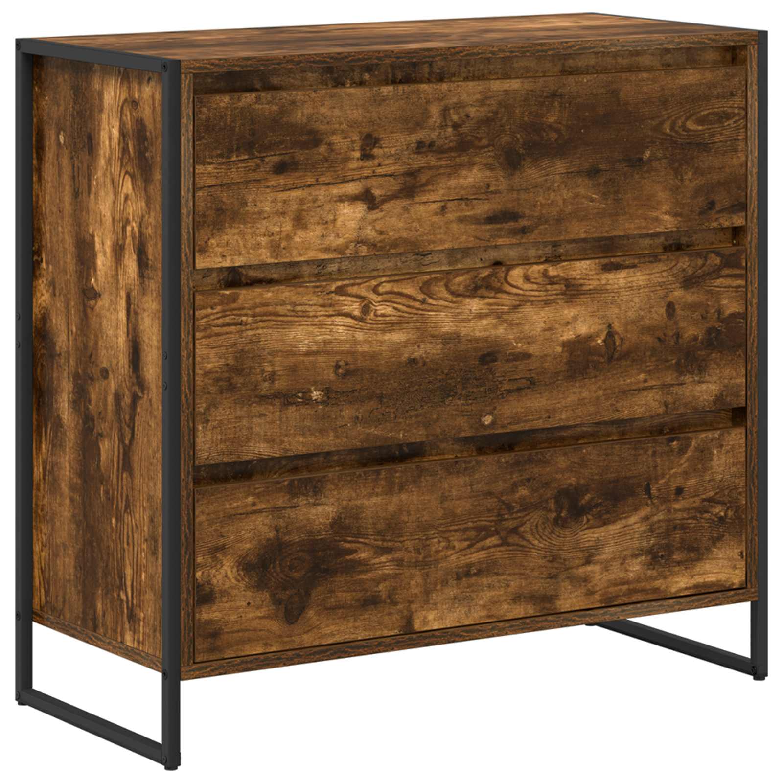 vidaXL Bufet Dąb dymny 79 x 36 x 75.5 cm Materiał drewnopochodny