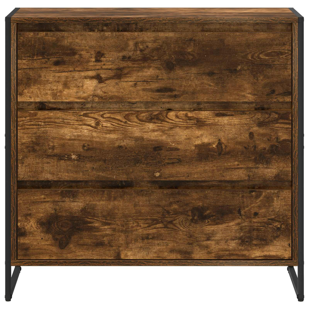 vidaXL Bufet Dąb dymny 79 x 36 x 75.5 cm Materiał drewnopochodny
