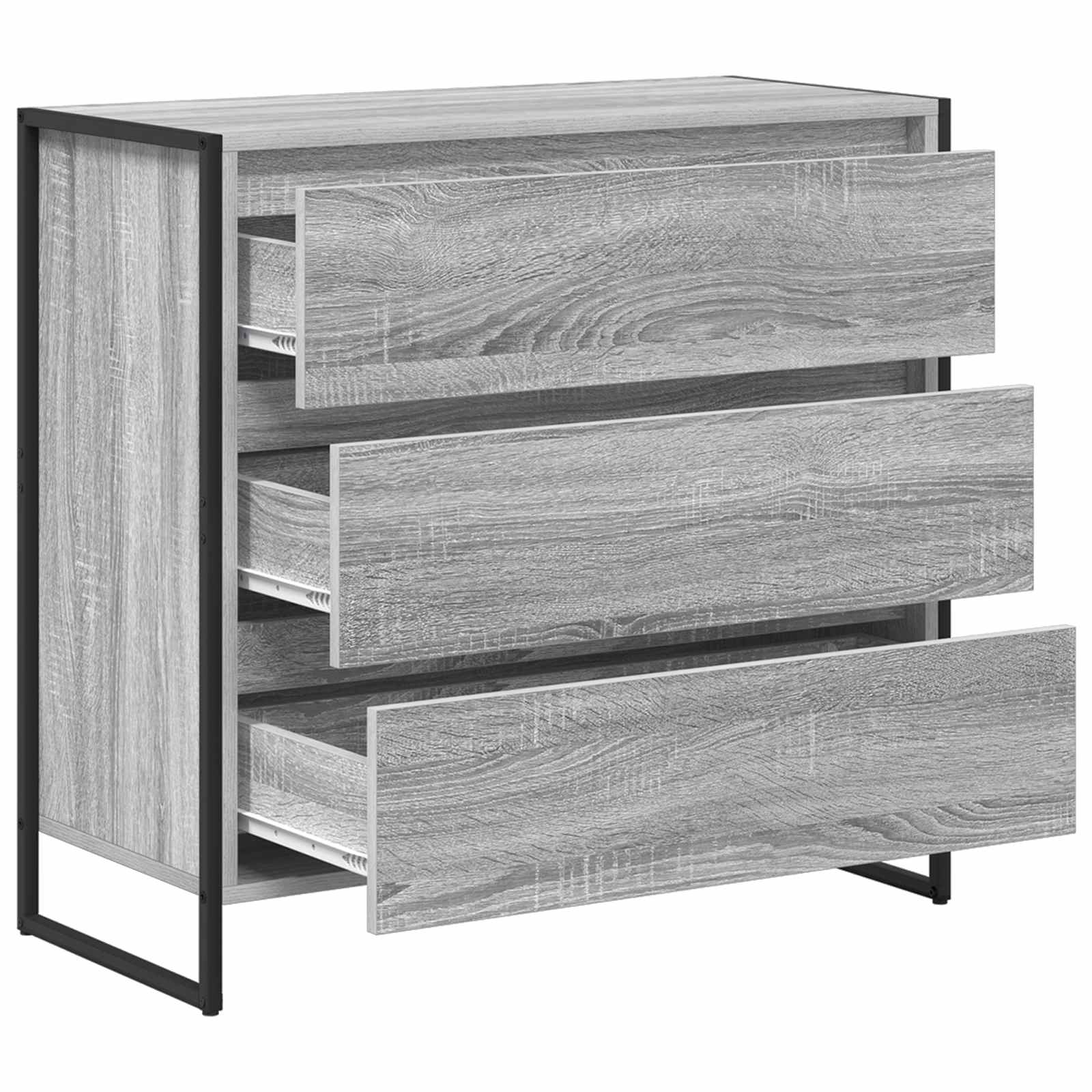 vidaXL Bufet Szary Sonoma 79 x 36 x 75.5 cm Materiał drewnopochodny