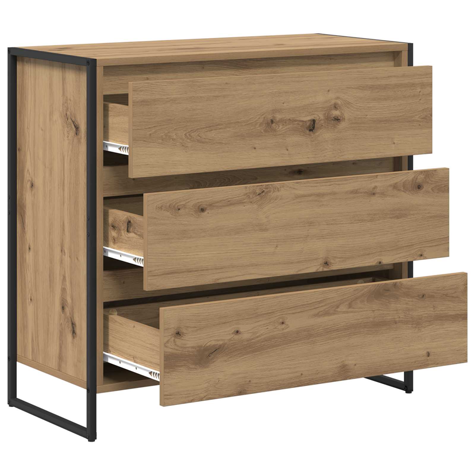 vidaXL Bufet z szufladą Dąb rzemieślniczy 79 x 36 x 75.5 cm