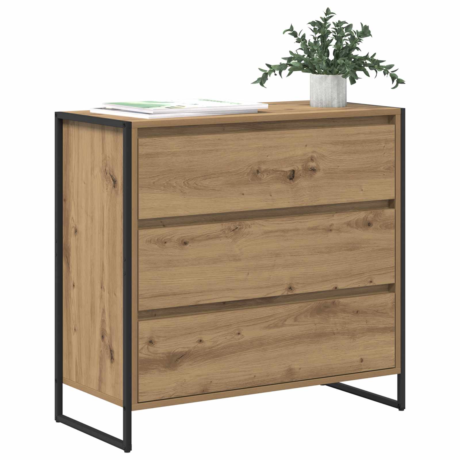 vidaXL Bufet z szufladą Dąb rzemieślniczy 79 x 36 x 75.5 cm