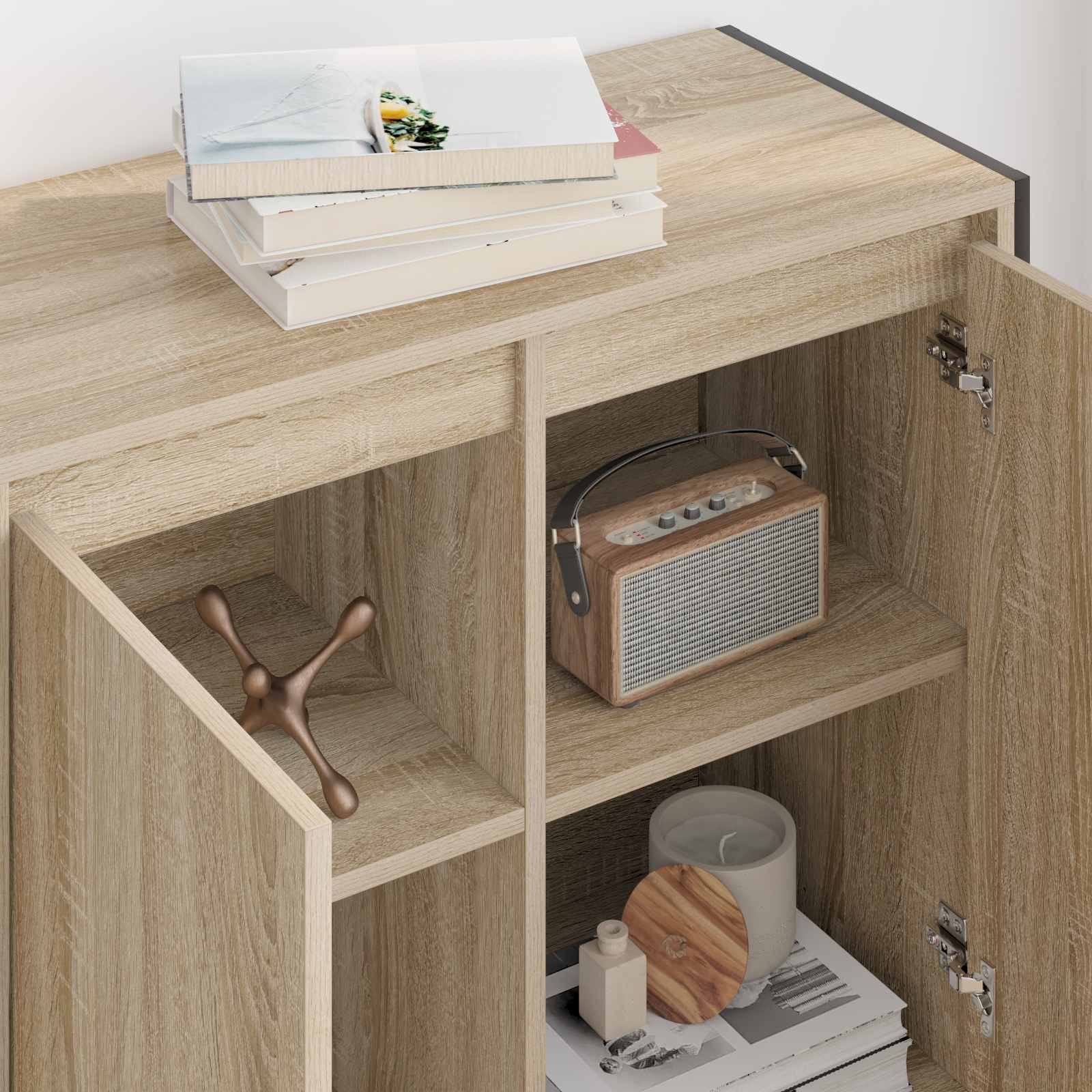 vidaXL Szafka boczna Sonoma 79 x 36 x 75 cm Materiał drewnopochodny