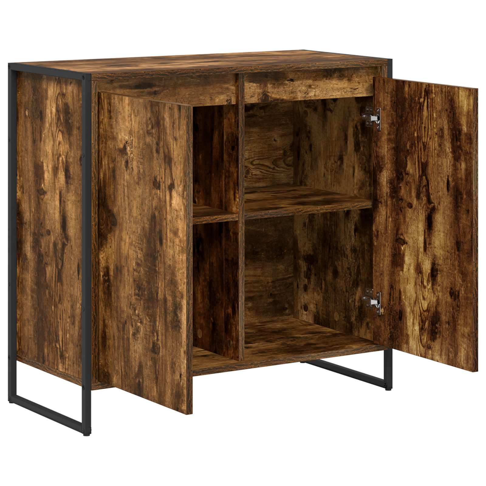 vidaXL Szafka boczna Dąb dymny 79 x 36 x 75 cm Materiał drewnopochodny