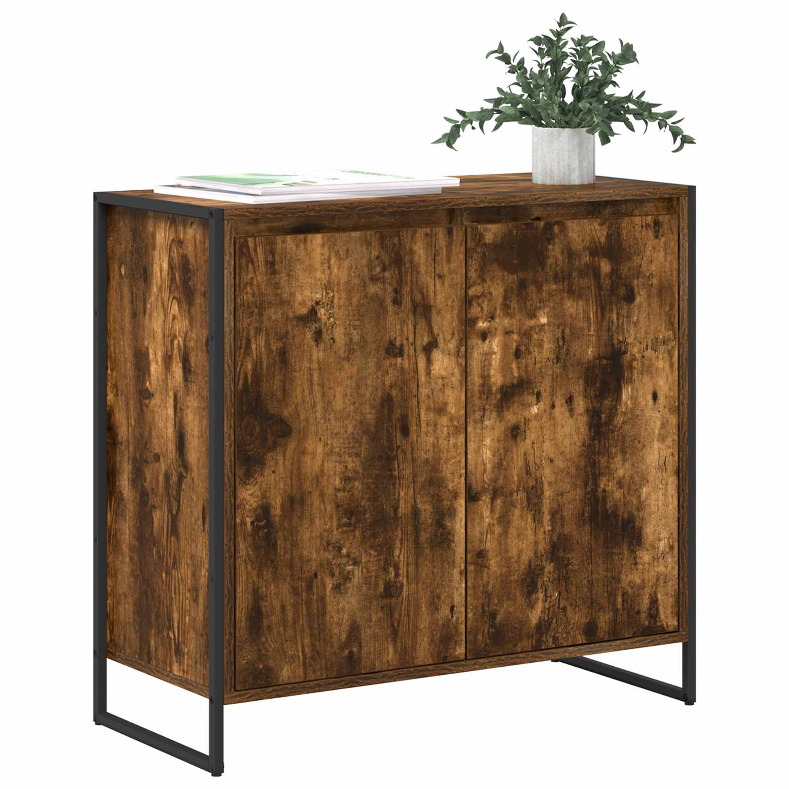 vidaXL Szafka boczna Dąb dymny 79 x 36 x 75 cm Materiał drewnopochodny
