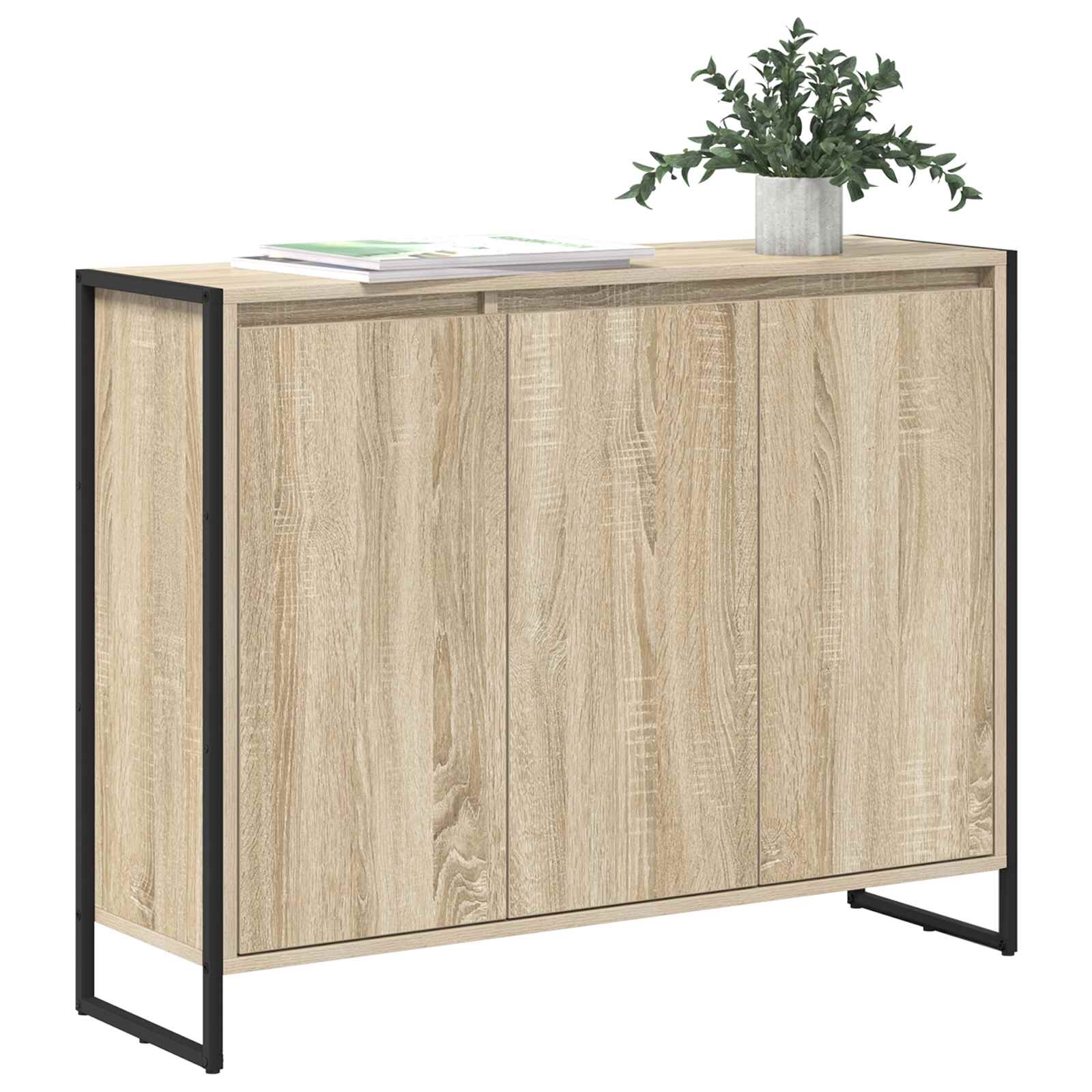 vidaXL Szafka boczna Sonoma 96,5 x 30 x 75 cm Materiał drewnopochodny