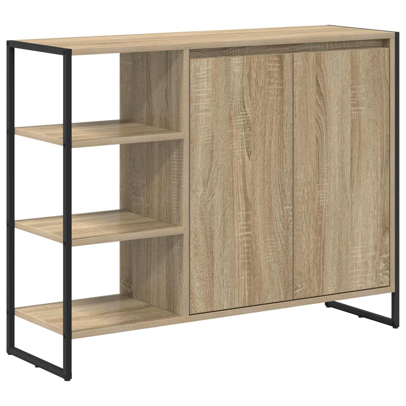 vidaXL Szafka boczna Sonoma 96.5 x 30 x 75 cm Materiał drewnopochodny