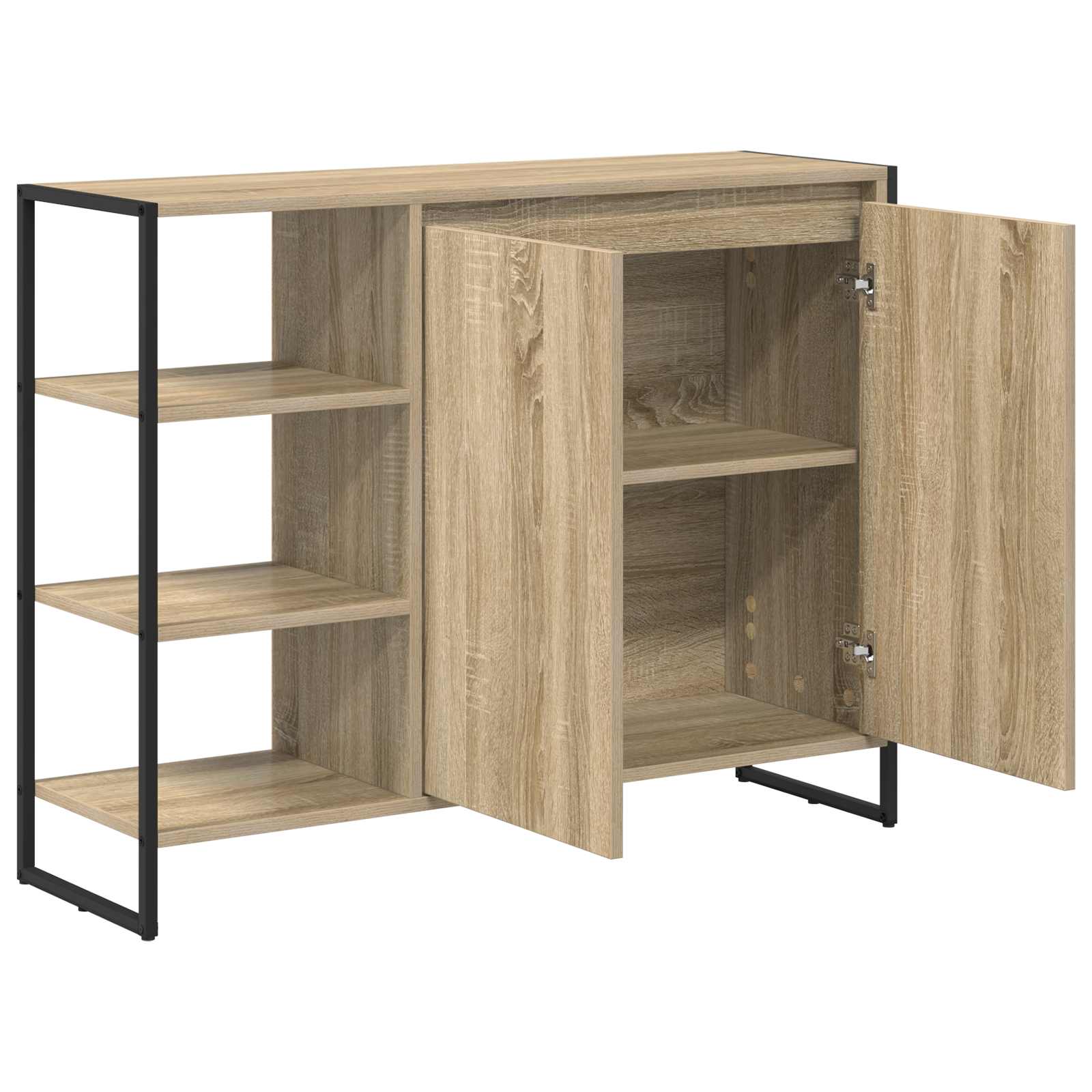 vidaXL Szafka boczna Sonoma 96.5 x 30 x 75 cm Materiał drewnopochodny
