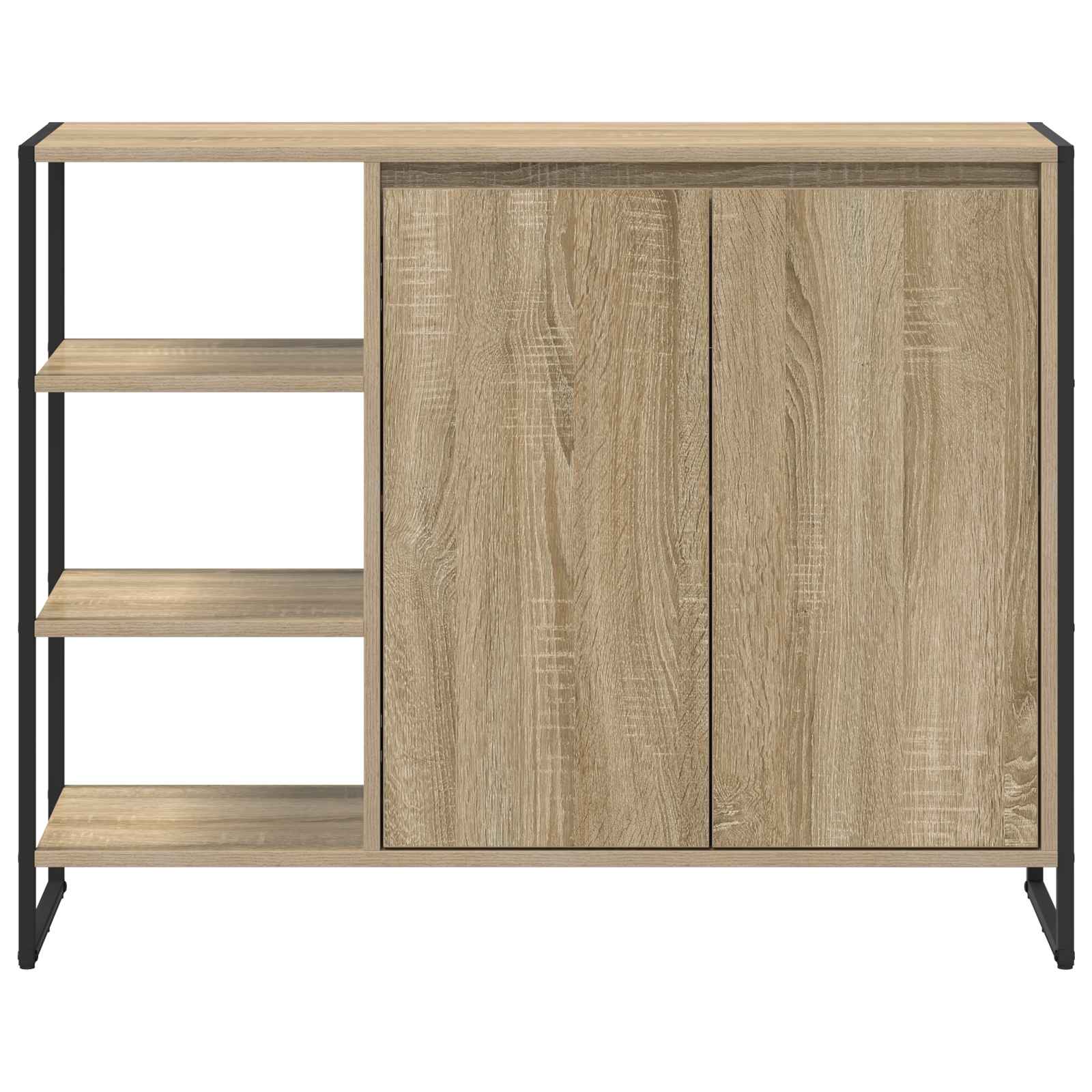 vidaXL Szafka boczna Sonoma 96.5 x 30 x 75 cm Materiał drewnopochodny