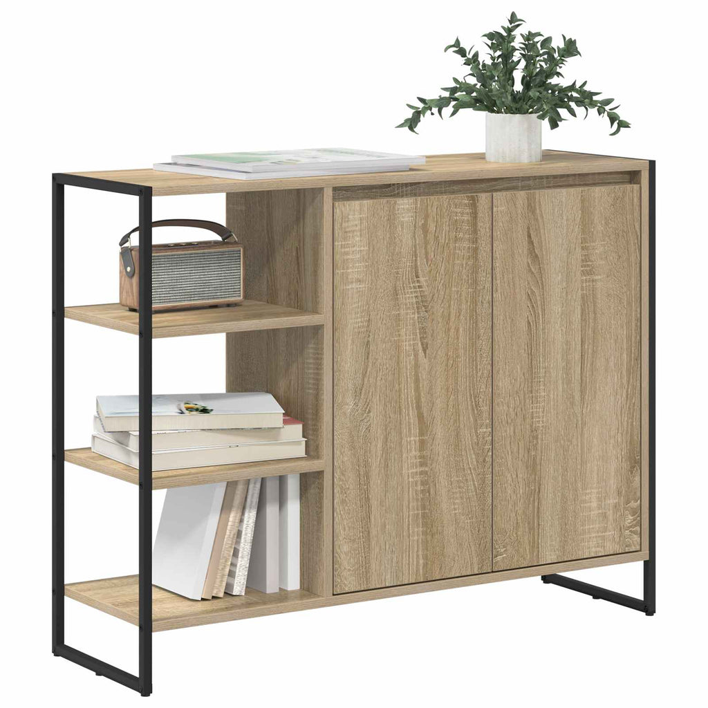 vidaXL Szafka boczna Sonoma 96.5 x 30 x 75 cm Materiał drewnopochodny