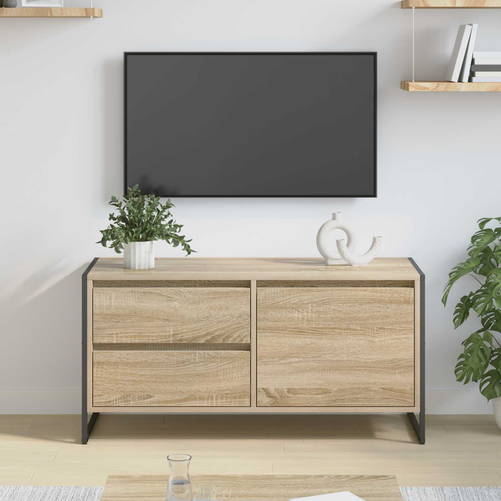 vidaXL Szafka pod telewizor z szufladą Sonoma 100 x 36 x 49.5 cm