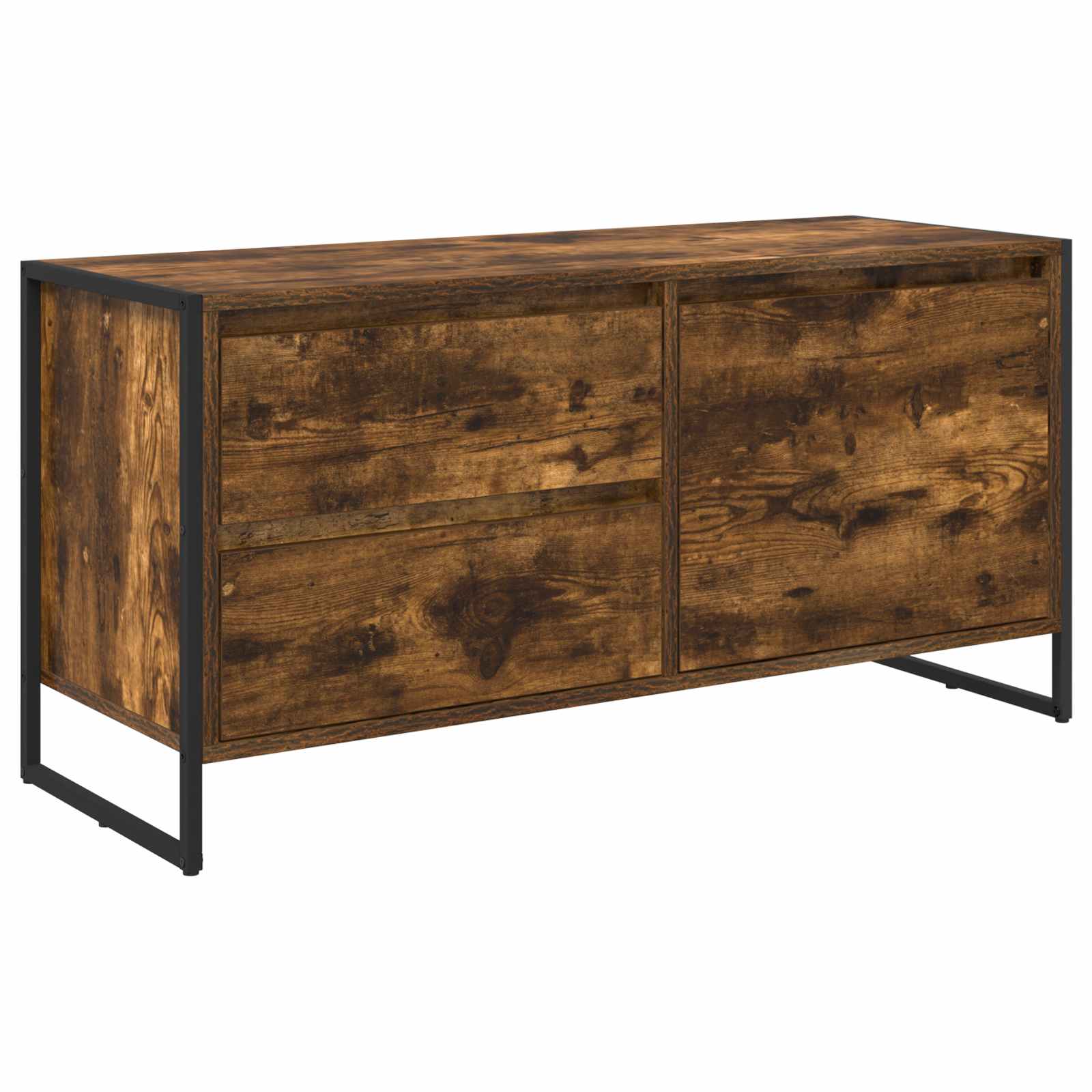 vidaXL Szafka pod telewizor z szufladą Dąb dymny 100 x 36 x 49.5 cm