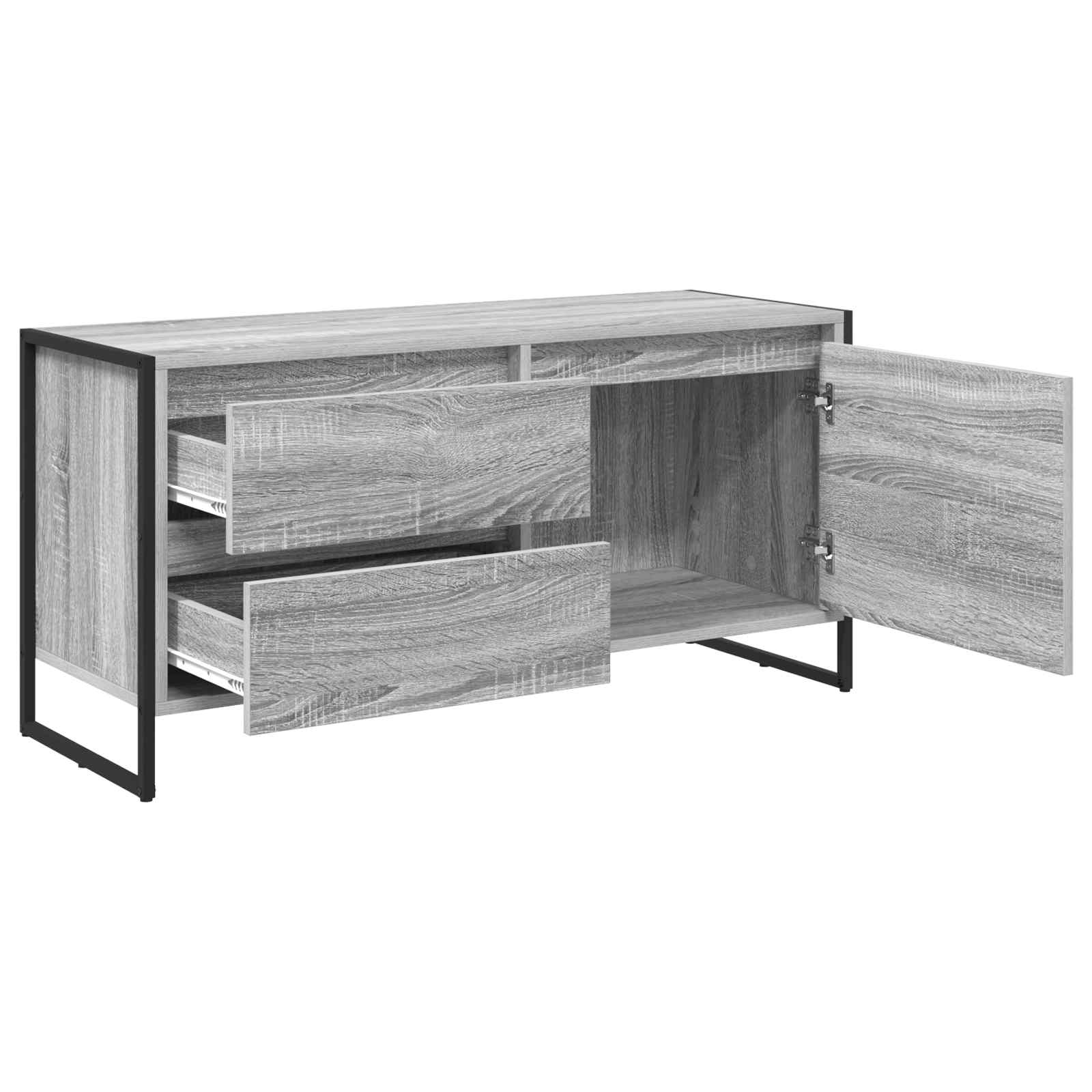 vidaXL Szafka pod telewizor z szufladą Szary Sonoma 100 x 36 x 49.5 cm