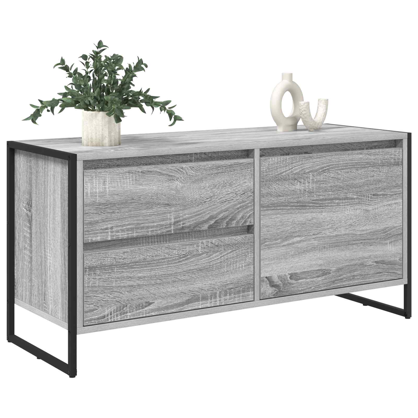 vidaXL Szafka pod telewizor z szufladą Szary Sonoma 100 x 36 x 49.5 cm
