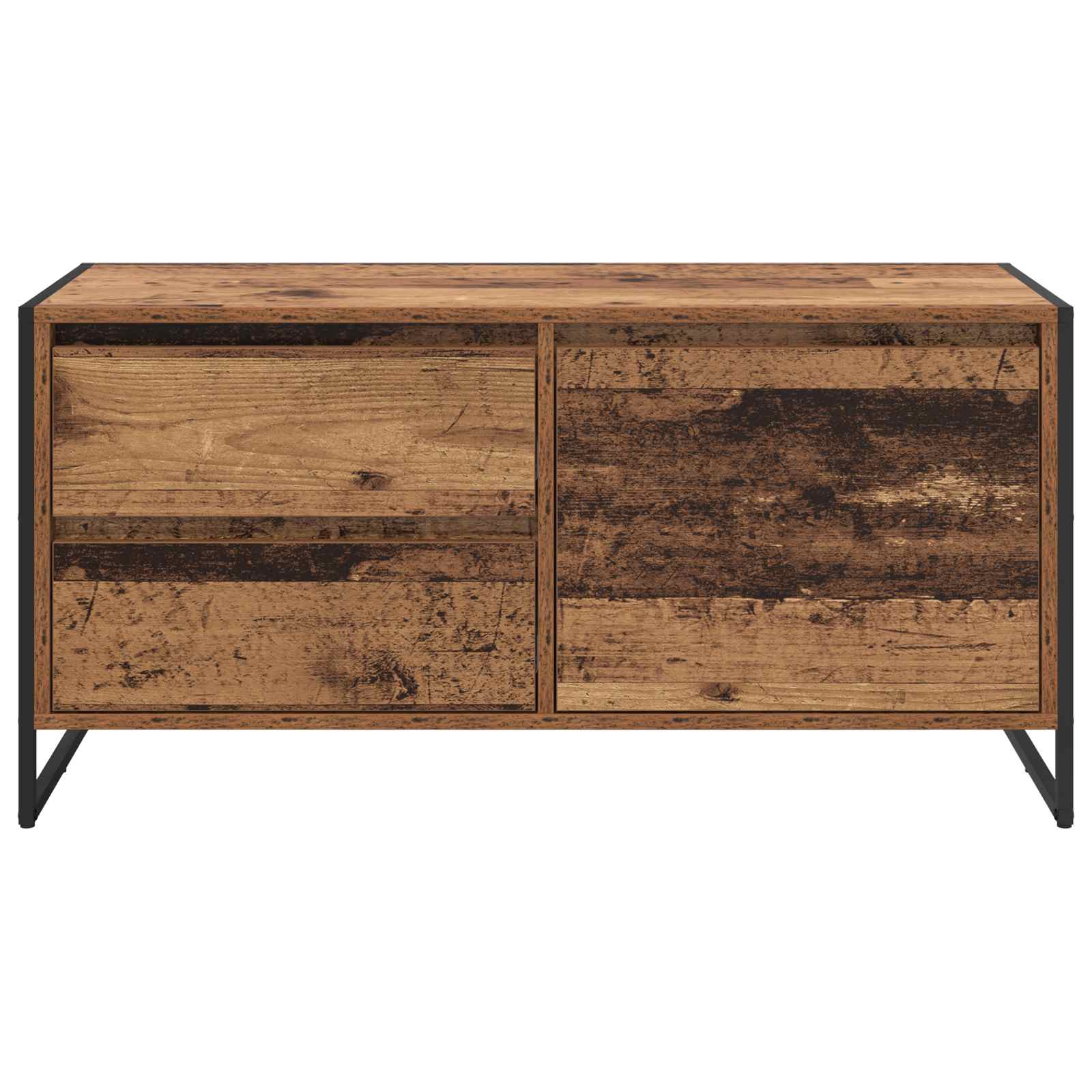 vidaXL Szafka pod telewizor z szufladą Stare drewno 100 x 36 x 49.5 cm
