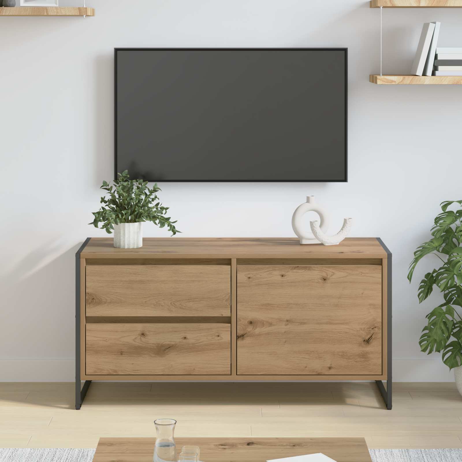 vidaXL Szafka pod telewizor Dąb rzemieślniczy 100 x 36 x 49.5 cm