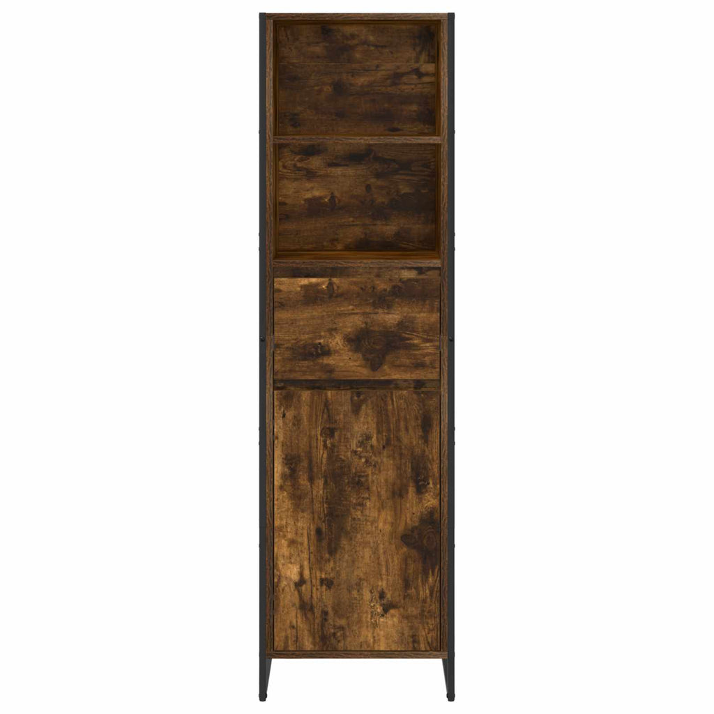 vidaXL Szafka na książki z szufladą Dąb dymny 43 x 36 x 150.5 cm