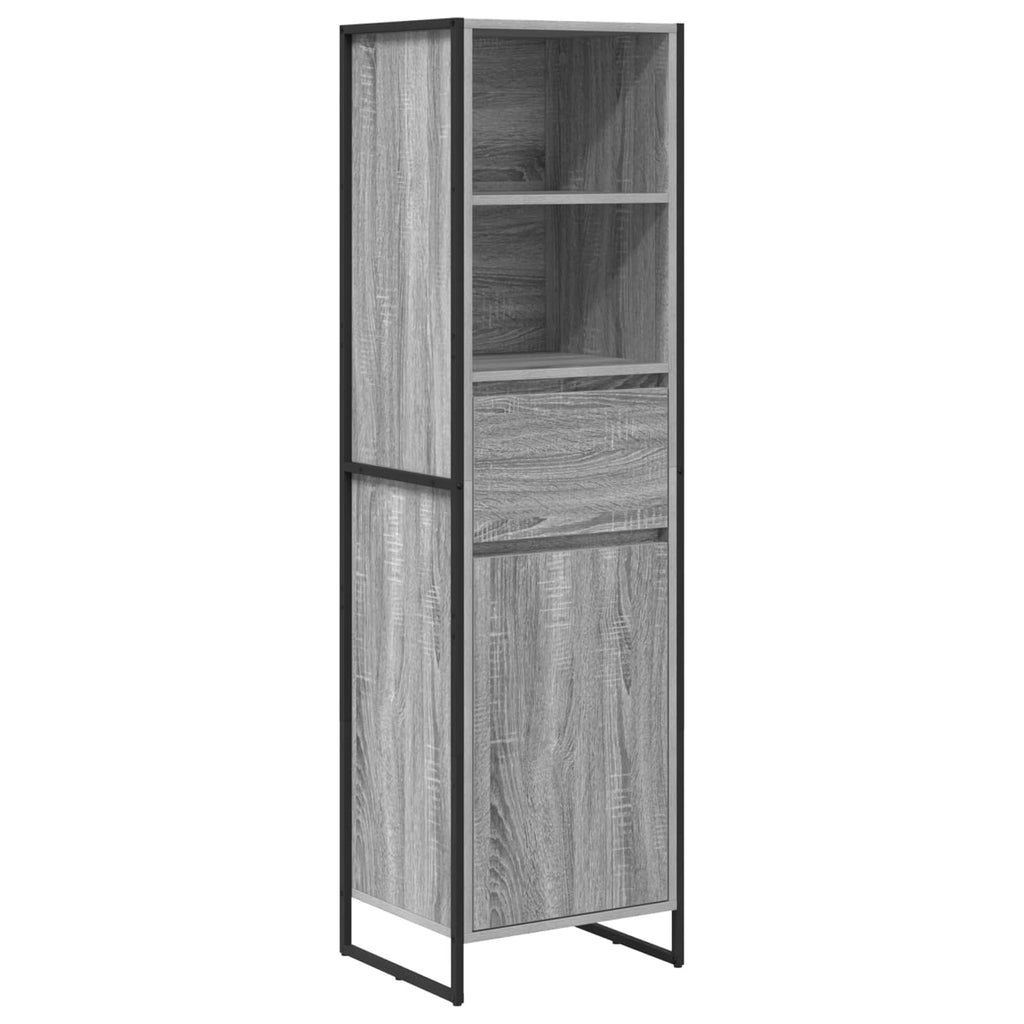 vidaXL Szafka na książki z szufladą Szary Sonoma 43 x 36 x 150.5 cm