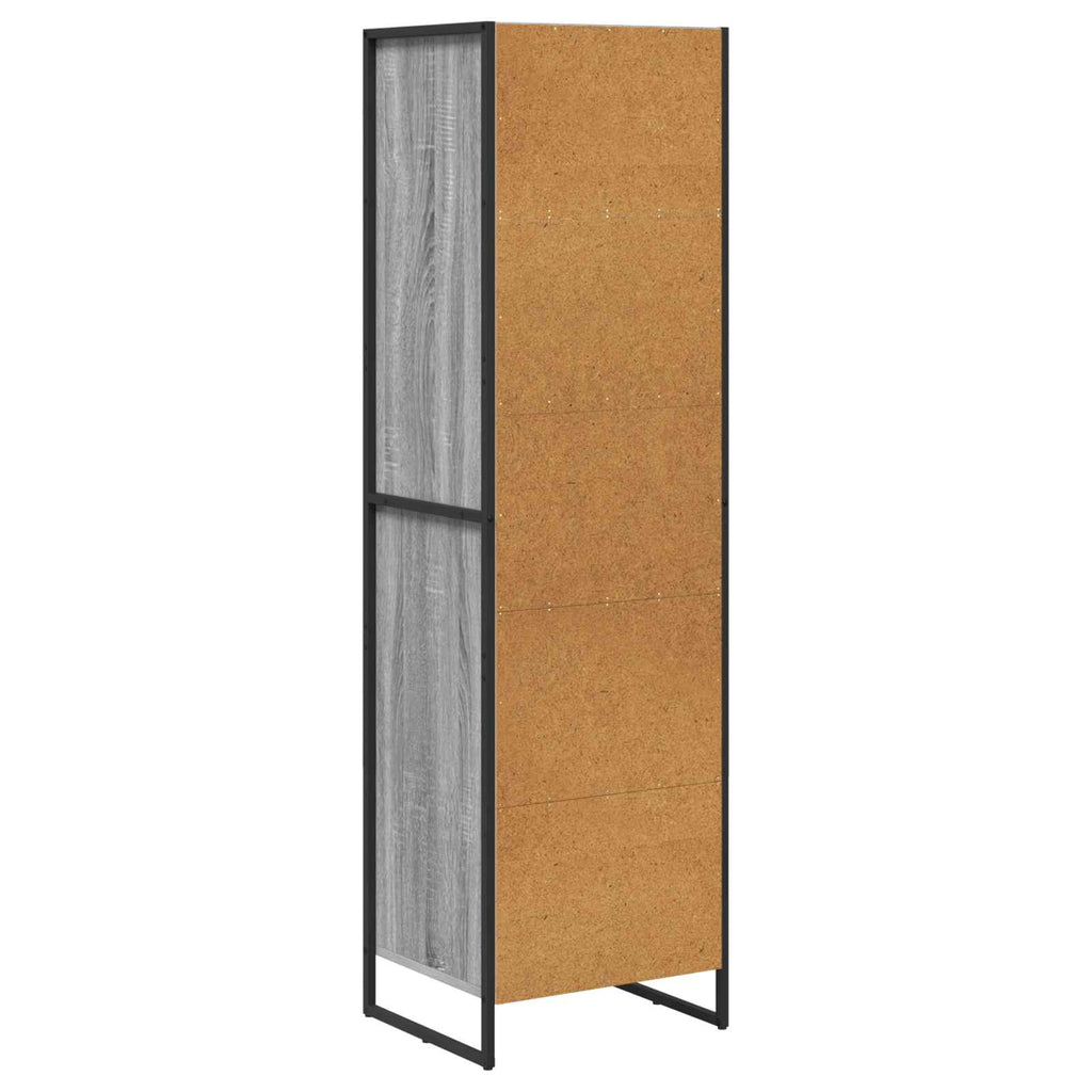 vidaXL Szafka na książki z szufladą Szary Sonoma 43 x 36 x 150.5 cm