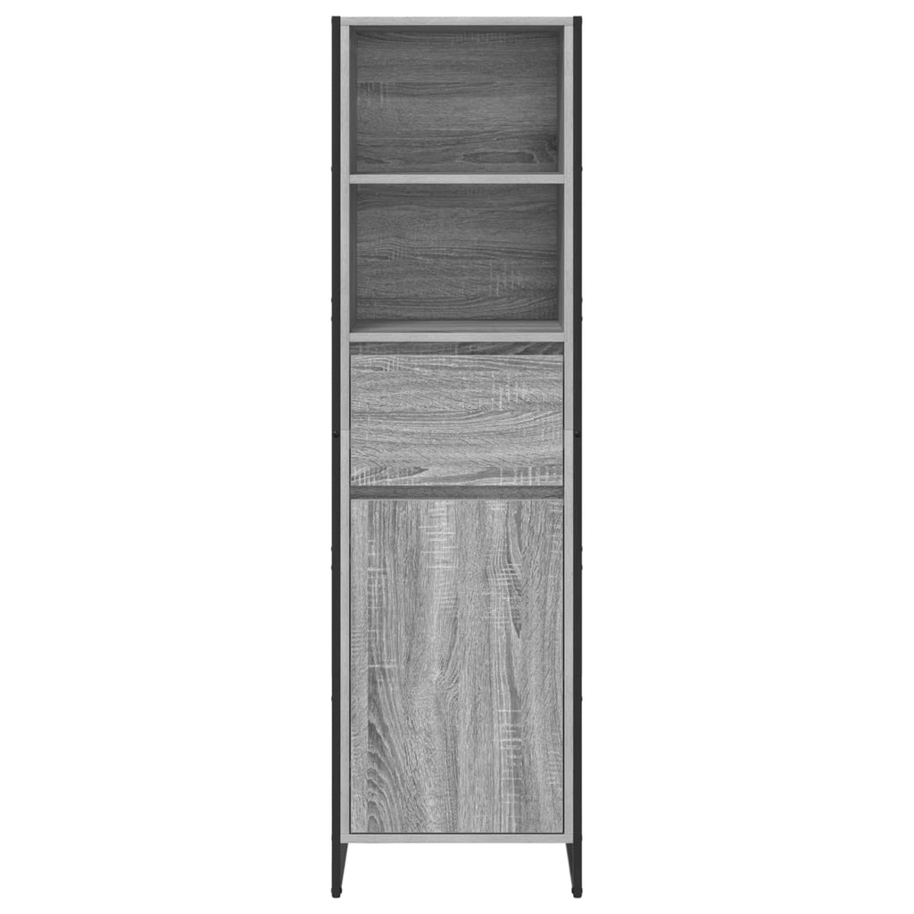 vidaXL Szafka na książki z szufladą Szary Sonoma 43 x 36 x 150.5 cm
