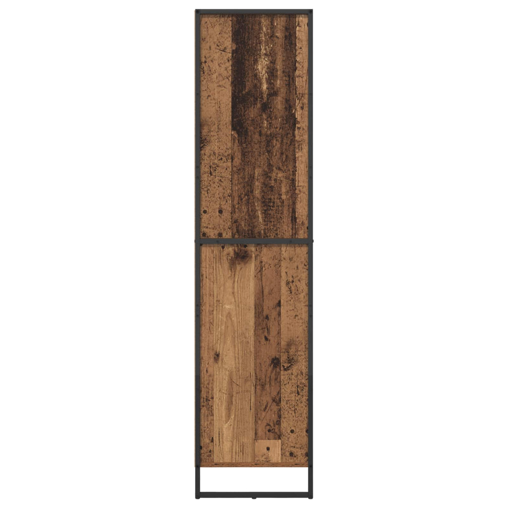 vidaXL Szafka na książki z szufladą Stare drewno 43 x 36 x 150.5 cm