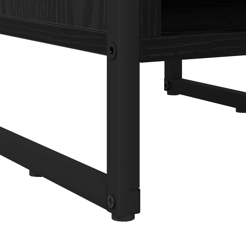 vidaXL Stolik nocny Czarny Dąb 39.5 x 30 x 50 cm