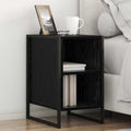 vidaXL Stolik nocny Czarny Dąb 39.5 x 30 x 50 cm