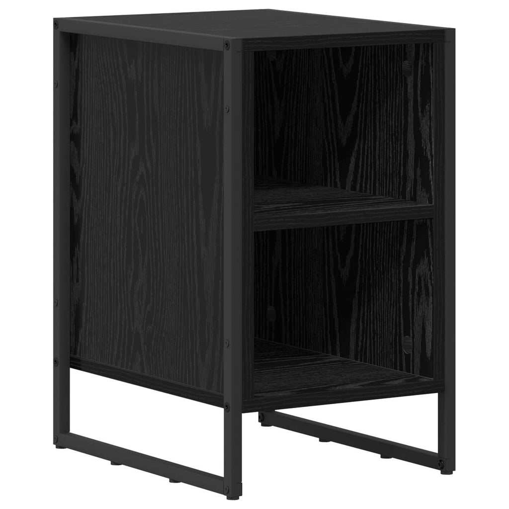 vidaXL Stolik nocny Czarny Dąb 39.5 x 30 x 50 cm