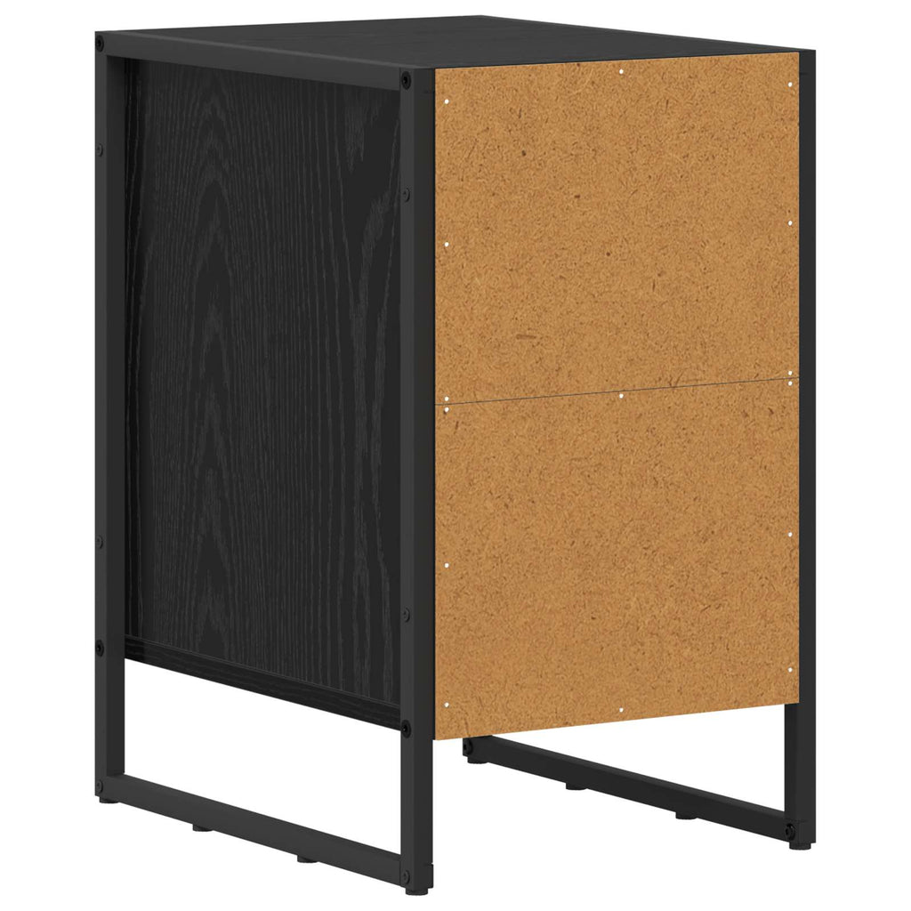 vidaXL Stolik nocny Czarny Dąb 39.5 x 30 x 50 cm