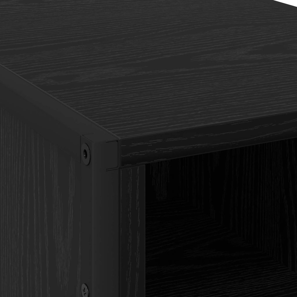 vidaXL Stolik nocny 2 pcs Czarny Dąb 39.5 x 30 x 50 cm