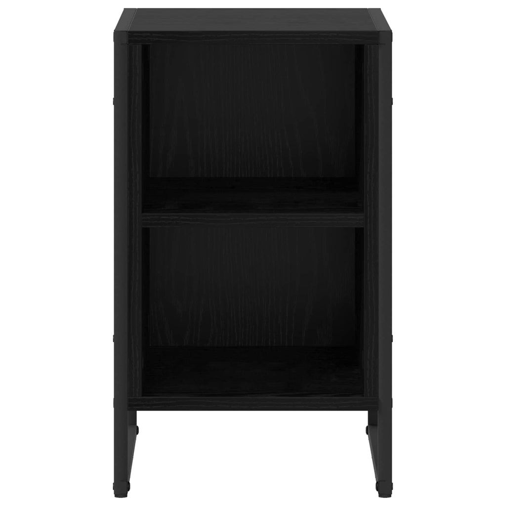 vidaXL Stolik nocny 2 pcs Czarny Dąb 39.5 x 30 x 50 cm