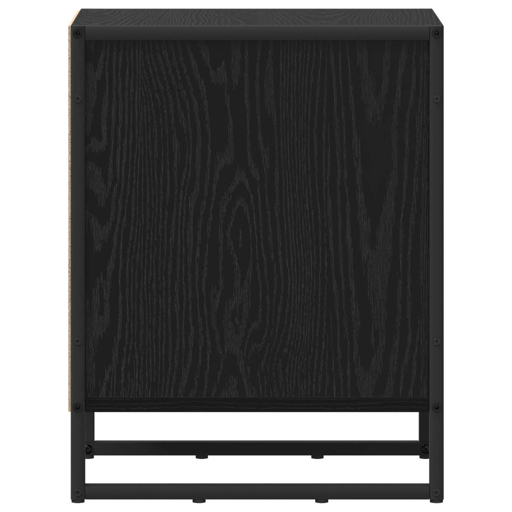 vidaXL Stolik nocny 2 pcs Czarny Dąb 39.5 x 30 x 50 cm