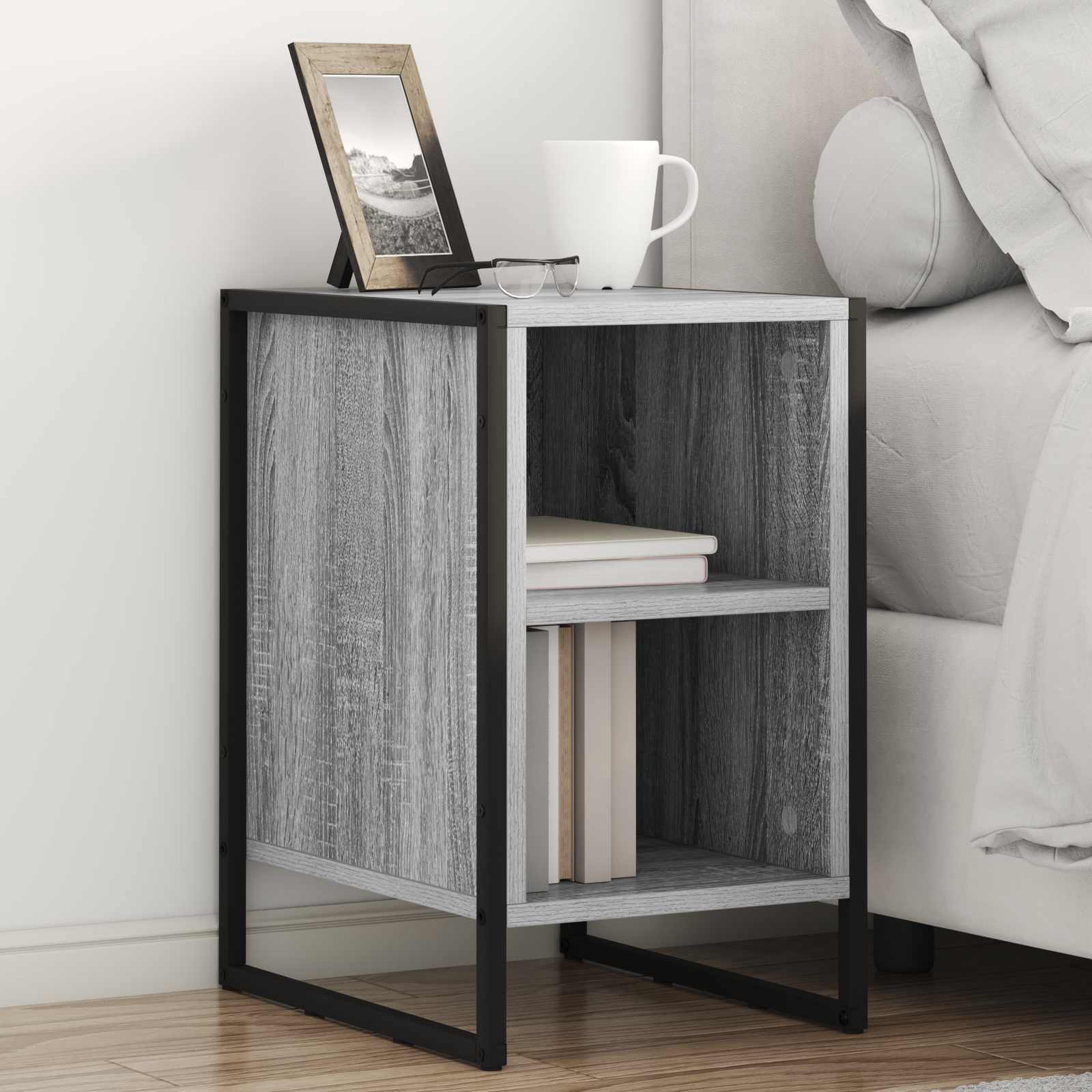 vidaXL Stolik nocny 2 pcs Szary Sonoma 39.5 x 30 x 50 cm