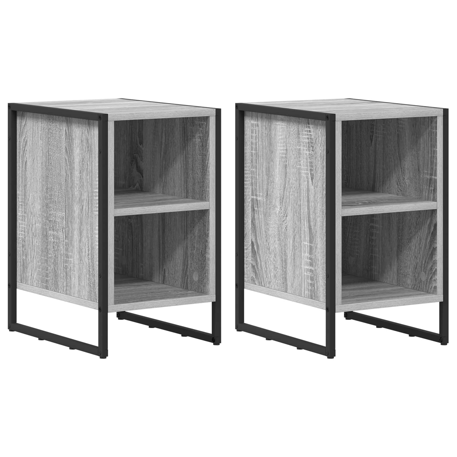 vidaXL Stolik nocny 2 pcs Szary Sonoma 39.5 x 30 x 50 cm