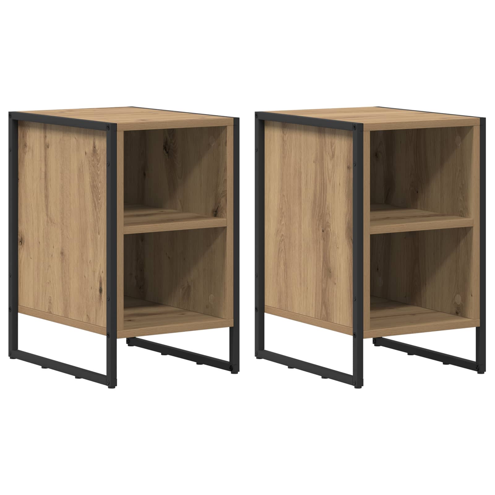 vidaXL Stolik nocny 2 pcs Dąb rzemieślniczy 39.5 x 30 x 50 cm