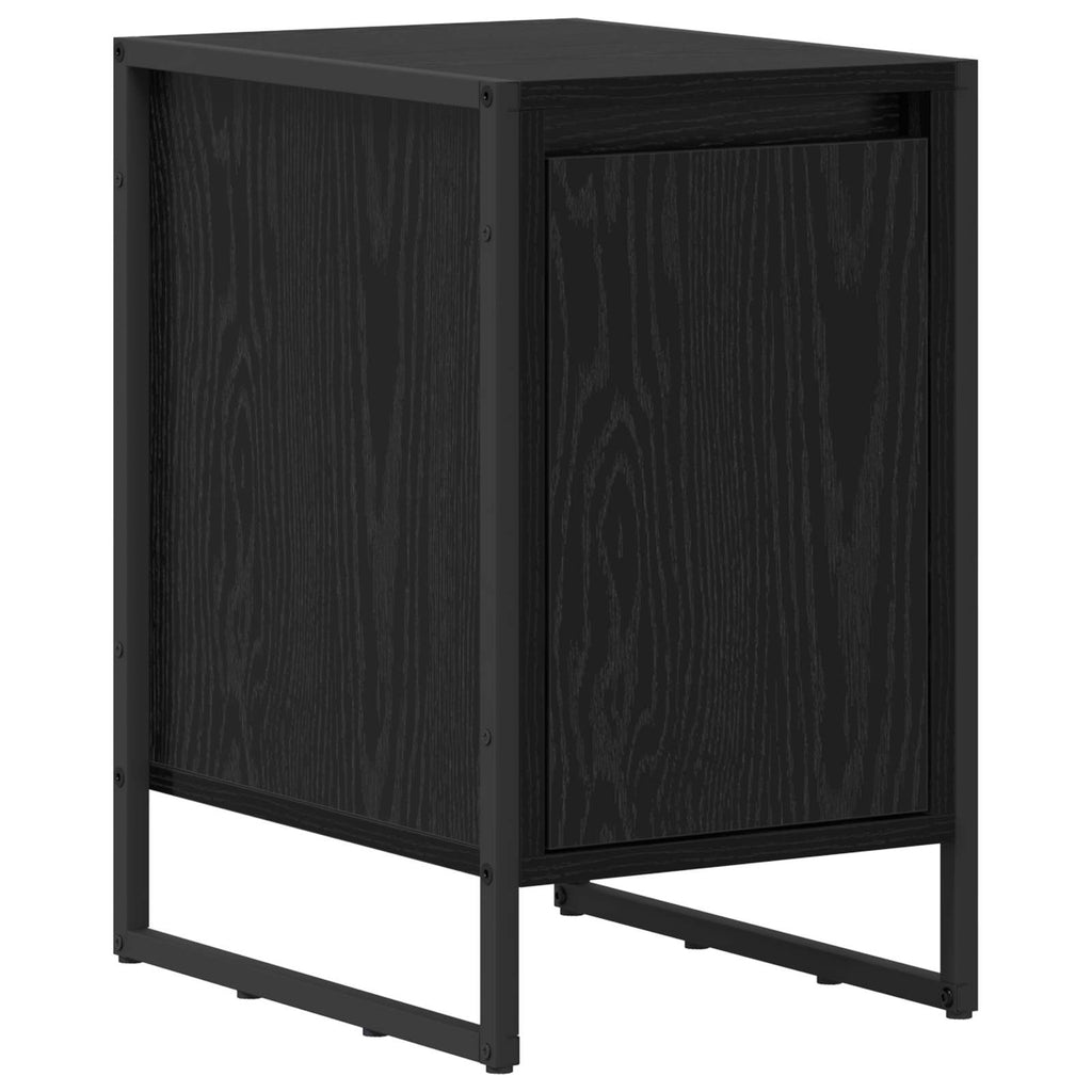 vidaXL Stolik nocny Czarny Dąb 39,5 x 30 x 50 cm