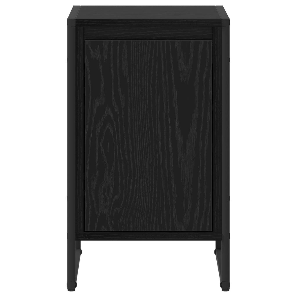 vidaXL Stolik nocny 2 pcs Czarny Dąb 39,5 x 30 x 50 cm