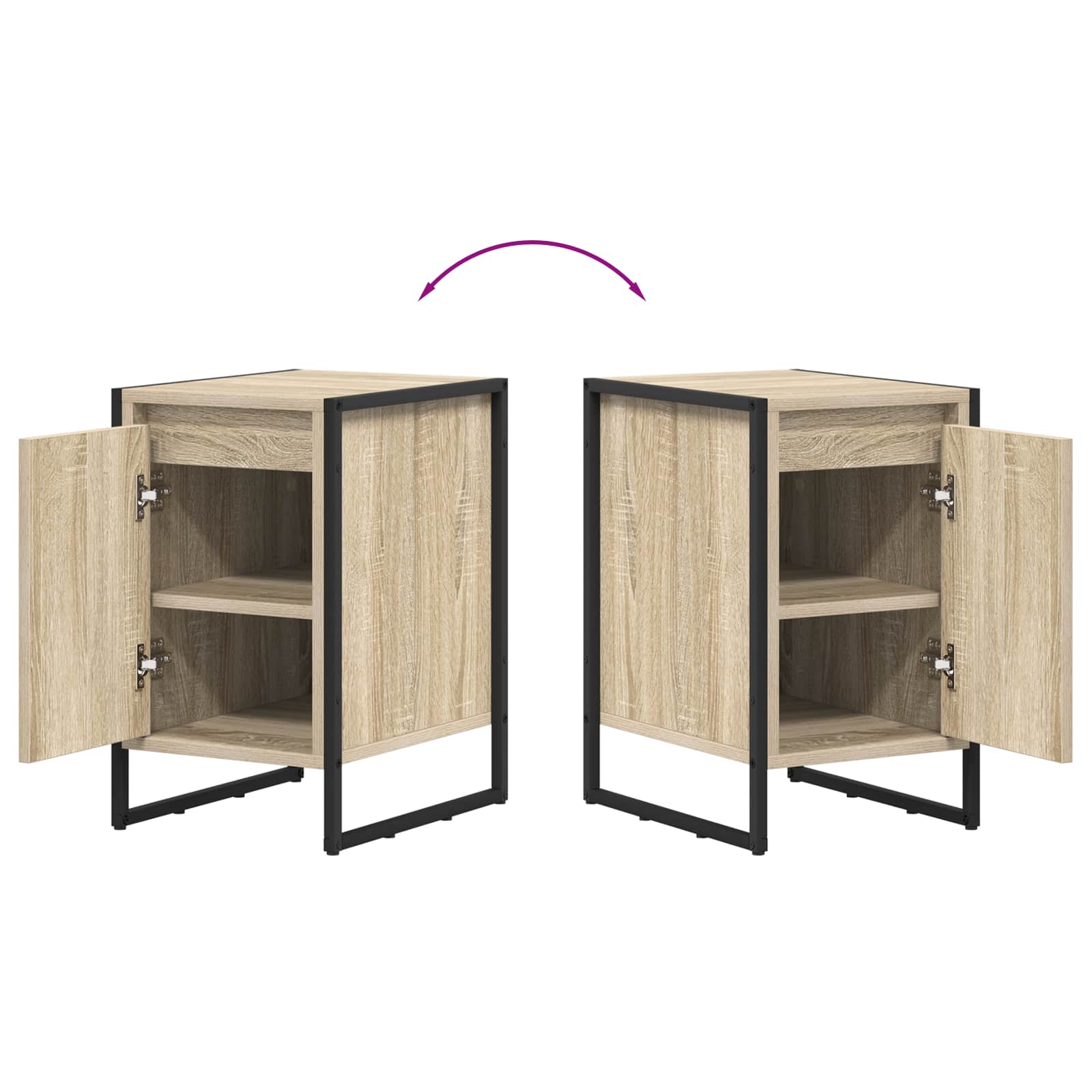 vidaXL Stolik nocny Sonoma 39,5 x 30 x 50 cm Materiał drewnopochodny