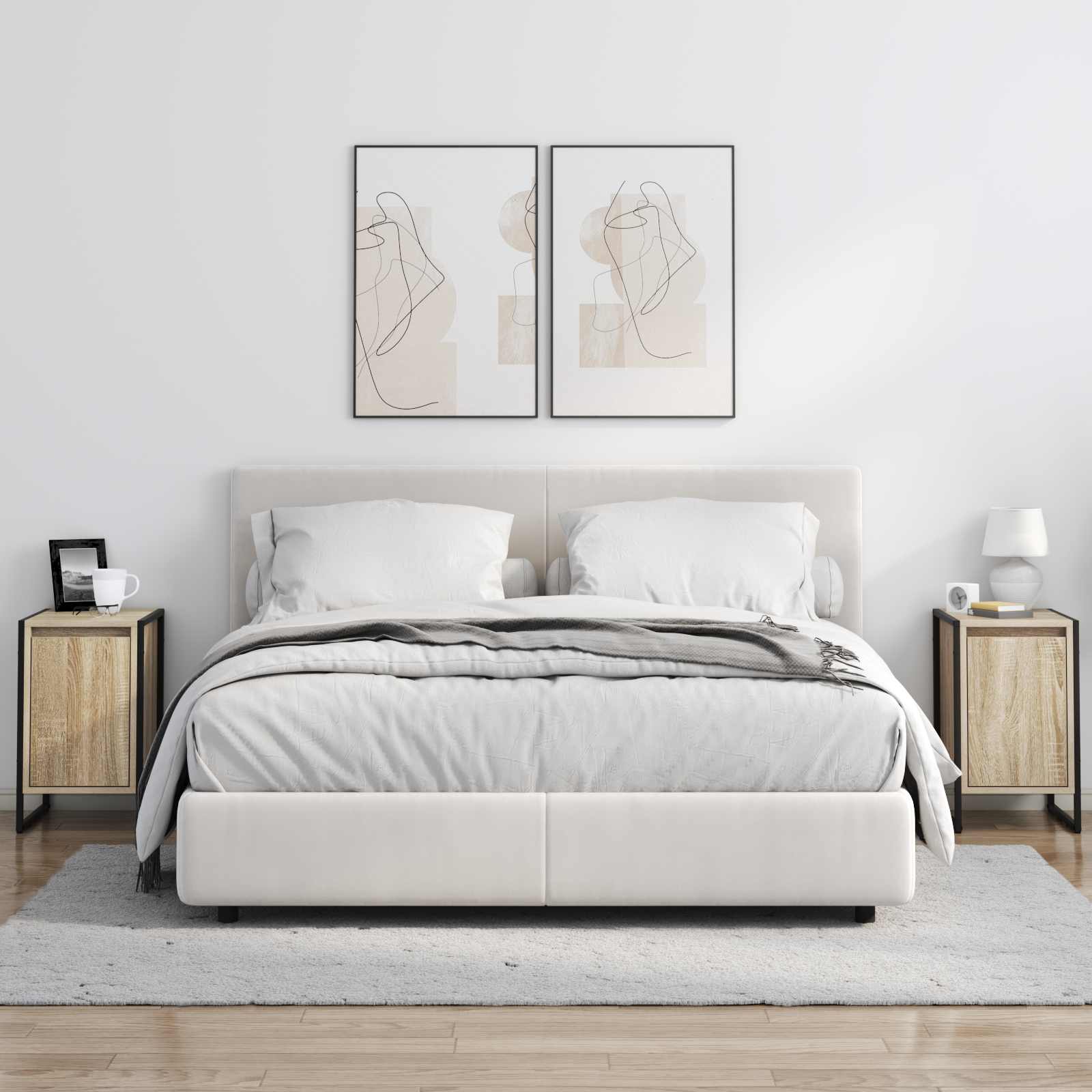 vidaXL Stolik nocny 2 pcs Sonoma 39,5 x 30 x 50 cm