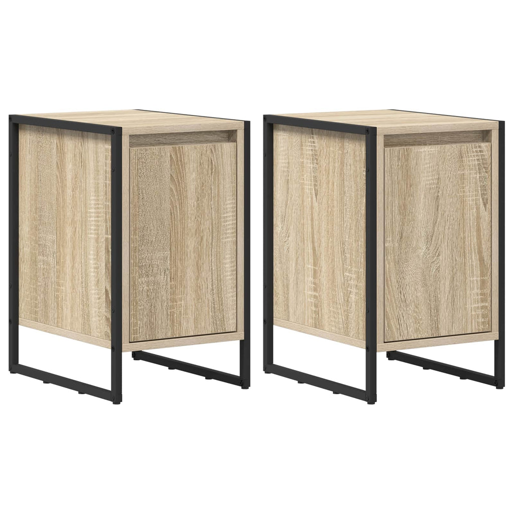 vidaXL Stolik nocny 2 pcs Sonoma 39,5 x 30 x 50 cm
