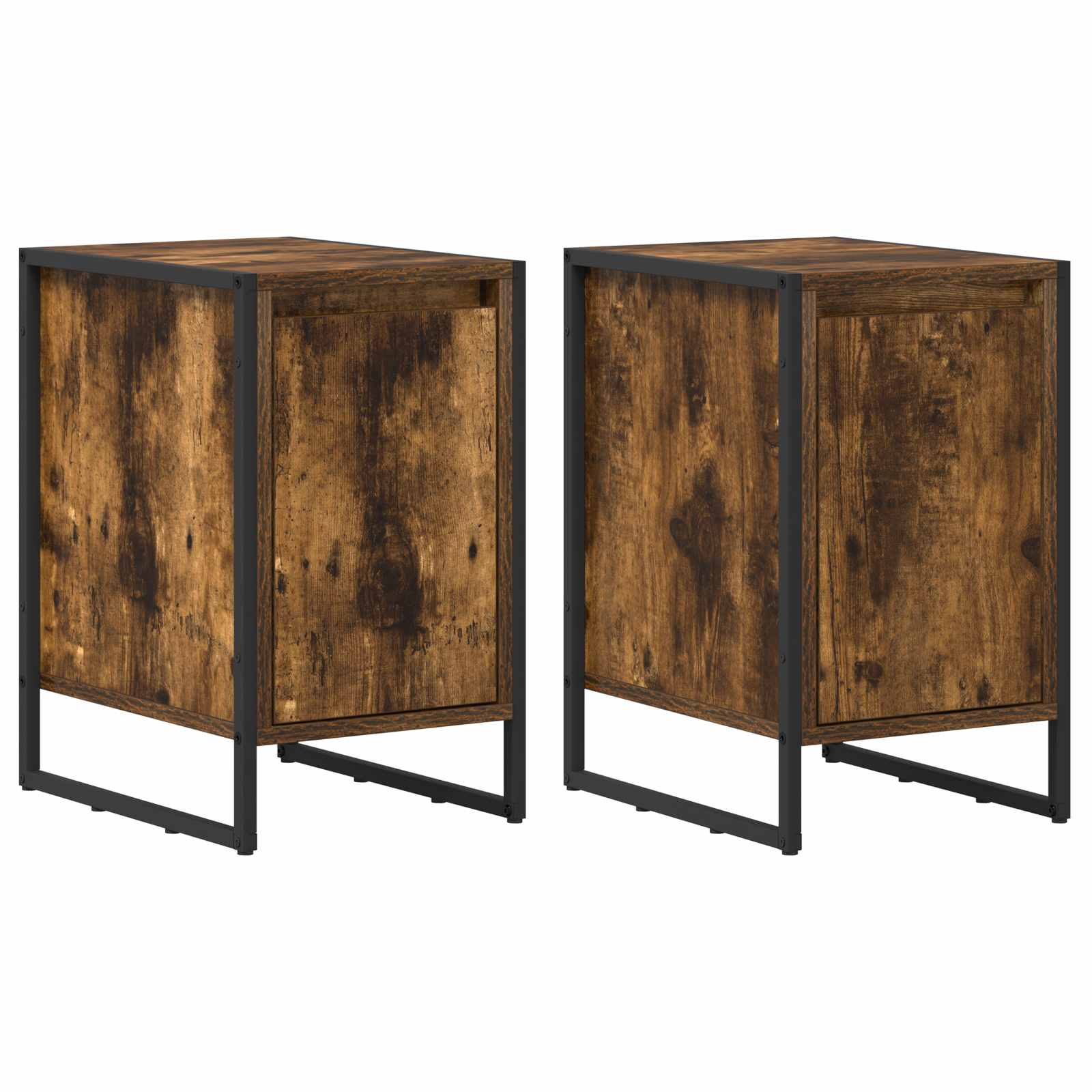 vidaXL Stolik nocny 2 pcs Dąb dymny 39,5 x 30 x 50 cm