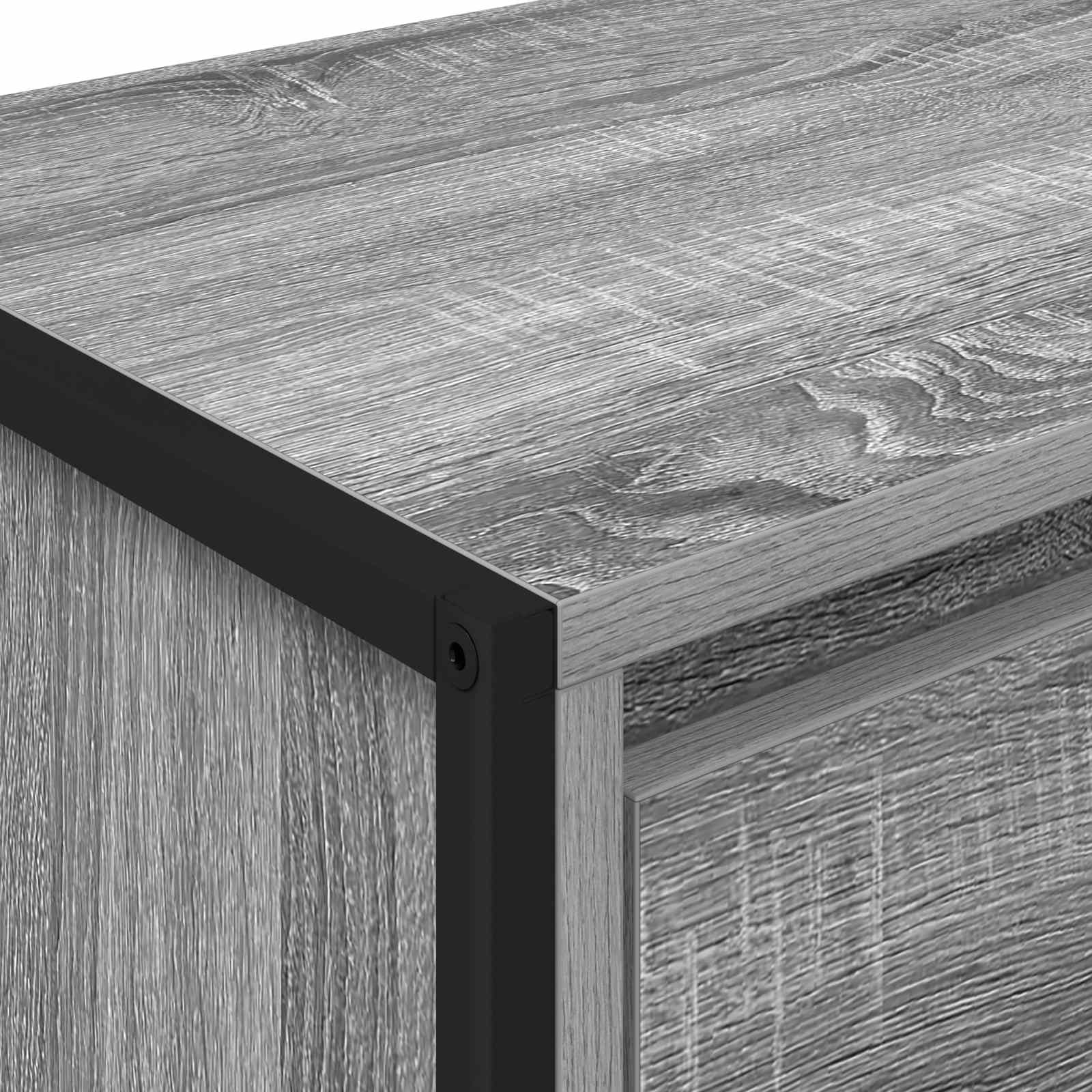 vidaXL Stolik nocny Szary Sonoma 39,5 x 30 x 50 cm