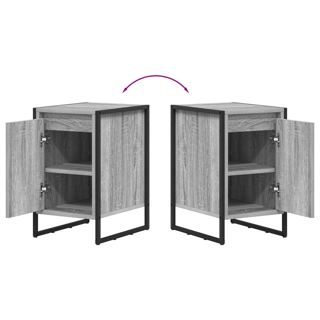 vidaXL Stolik nocny Szary Sonoma 39,5 x 30 x 50 cm