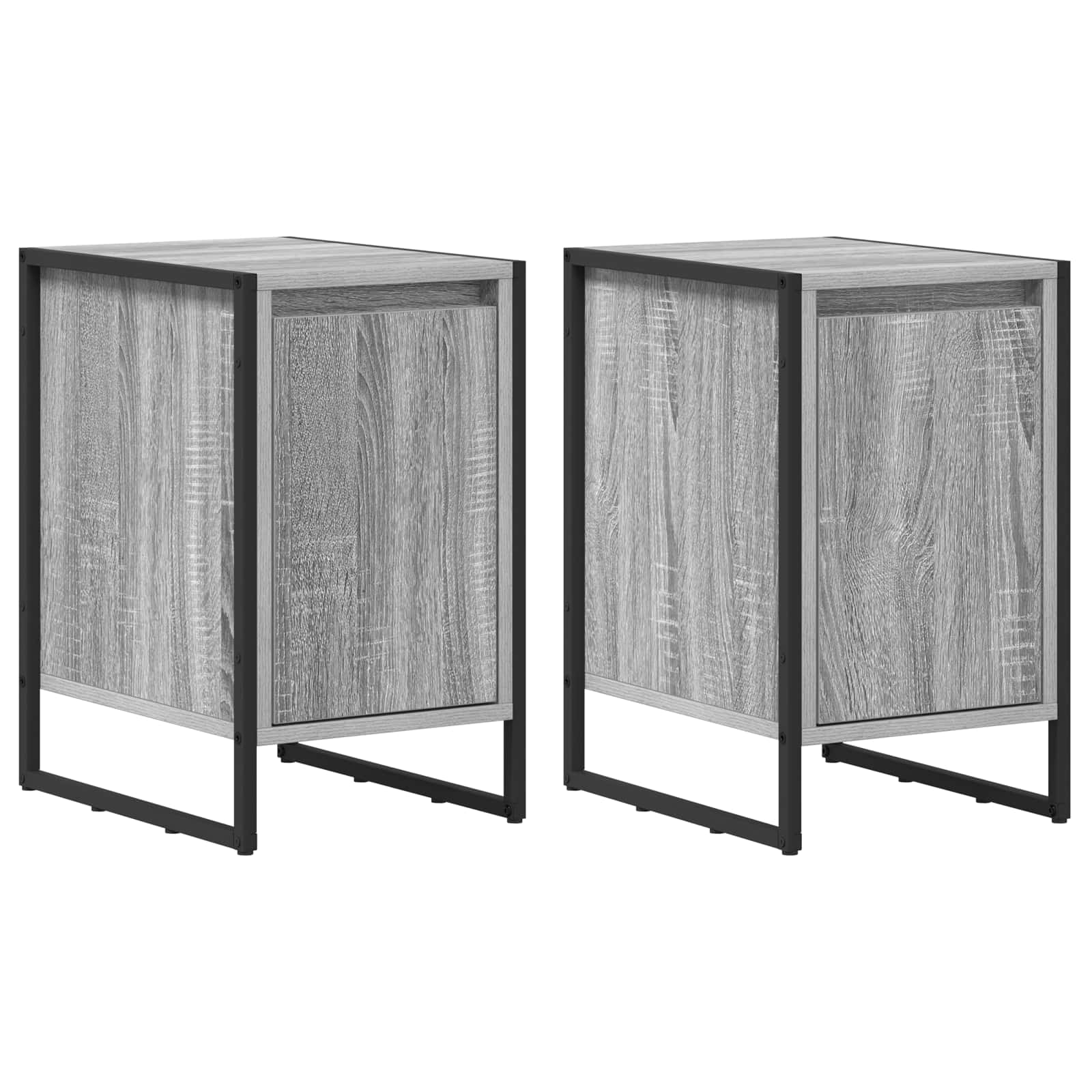 vidaXL Stolik nocny 2 pcs Szary Sonoma 39,5 x 30 x 50 cm