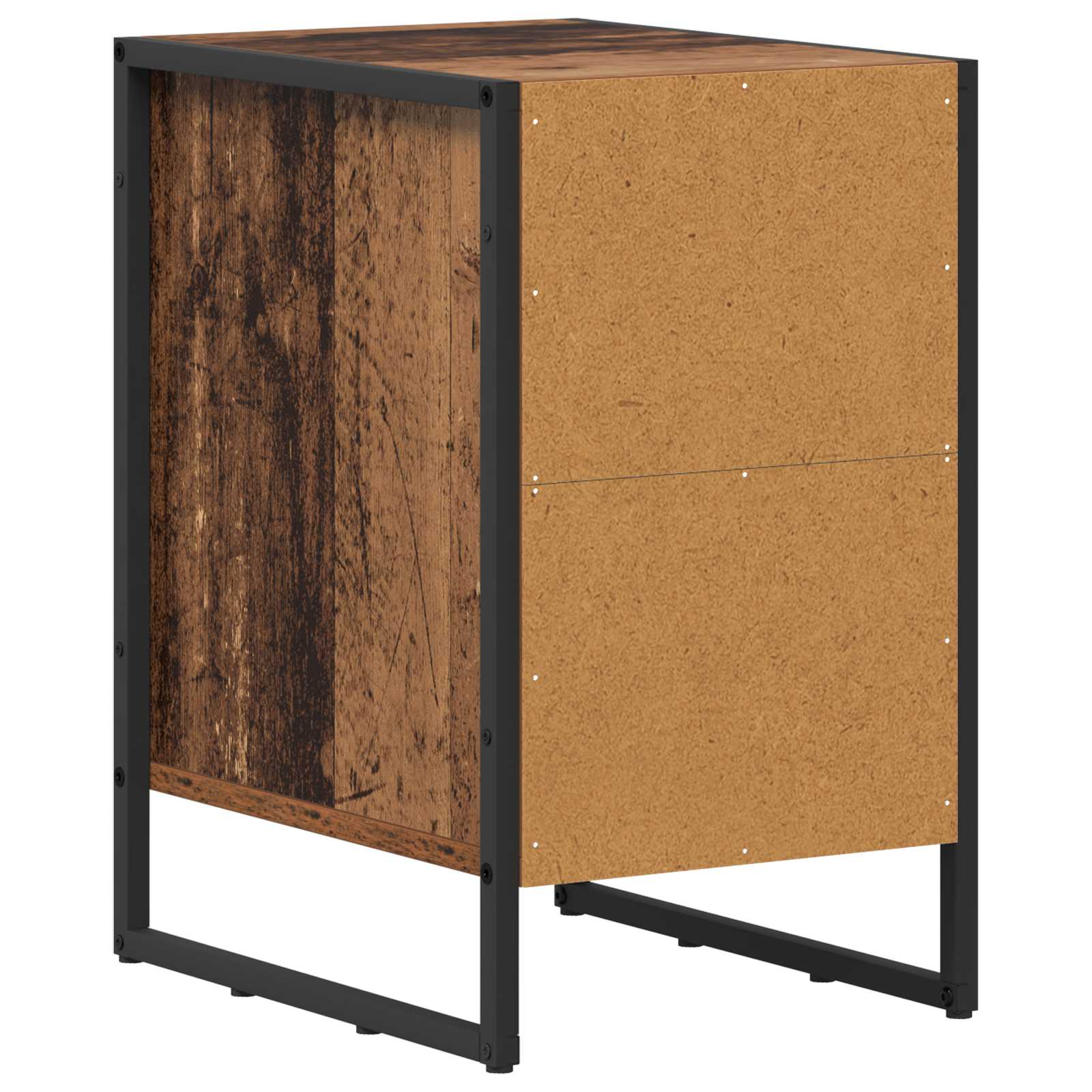 vidaXL Stolik nocny 2 pcs Stare drewno 39,5 x 30 x 50 cm