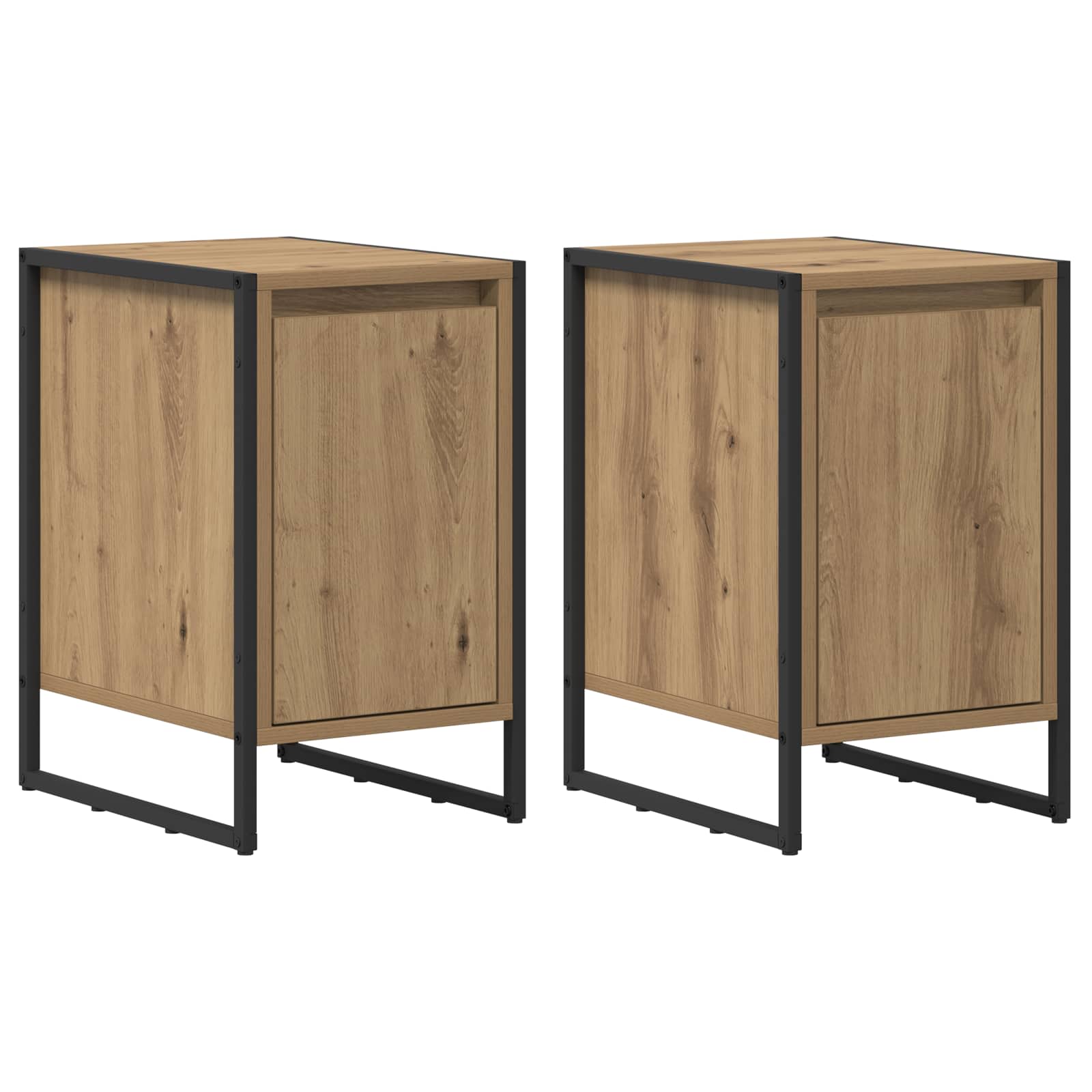 vidaXL Stolik nocny 2 pcs Dąb rzemieślniczy 39,5 x 30 x 50 cm