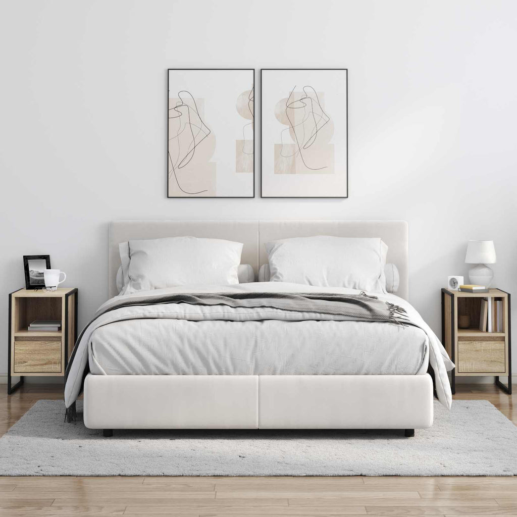 vidaXL Stolik nocny Sonoma 39,5 x 30 x 50 cm Materiał drewnopochodny