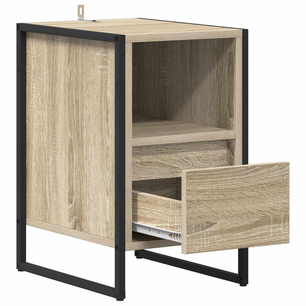 vidaXL Stolik nocny Sonoma 39,5 x 30 x 50 cm Materiał drewnopochodny