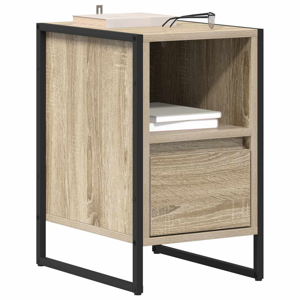 vidaXL Stolik nocny z szufladą 2 pcs Sonoma 39,5 x 30 x 50 cm