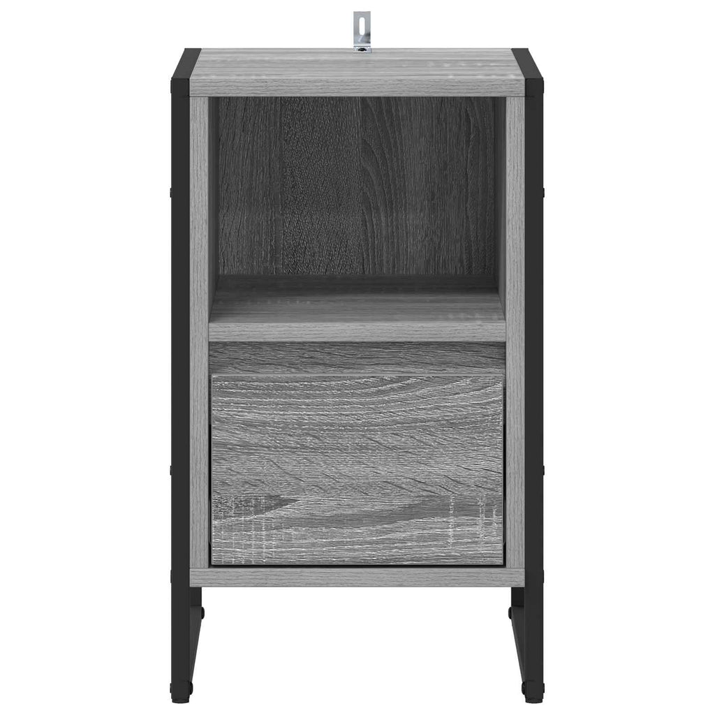 vidaXL Stolik nocny z szufladą 2 pcs Szary Sonoma 39,5 x 30 x 50 cm